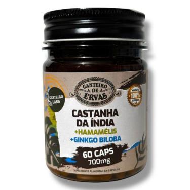 Imagem de Castanha da Índia + Hamamélis + Ginkgo Biloba  60 Cápsulas  Canteiro d
