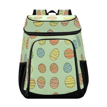 Imagem de Wassud Linda mochila térmica com ovo de Páscoa para mulheres e homens, 36 latas à prova de vazamento, lancheira para piquenique, praia, acampamento, 33 x 20 x 43 cm