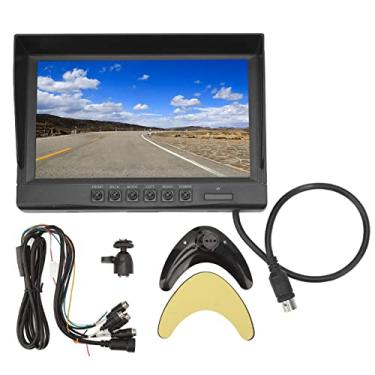 Imagem de Luocute Monitor de Câmera de Backup, Tela IPS de 9 Polegadas HD de 4 Vias Com Entrada de Vídeo Reversa Com Guarda-sol e Montagem Ajustável de 180 Graus, para Caminhão RV Van Trailer