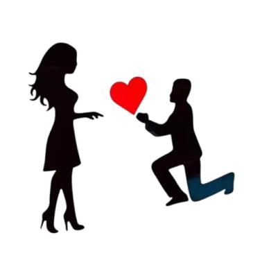 Imagem de NITAGO Adesivo Decorativo Universal para Carro com Pedido de Casamento, Acessório Automotivo para Casais.