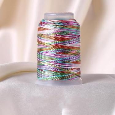 Imagem de Corda de pulseira colorida de 1 mm, fio fino encerado arco-íris resistente para fazer joias, colares, miçangas e artesanato - 50 metros/rolo (sonho)