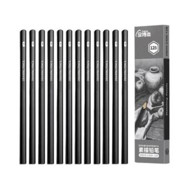 Imagem de Conjunto De Lápis De Desenho Em Grafite E Carvão 2H HB B 2B 3B 4B 6B 8