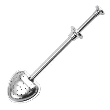 Imagem de Infusor e Coador para Chá | Filtro De Malha Em Forma De Coração Com De Comprimento Longo | Infusor Para Preparo De Chá | Para Trabalho, Casa, Viagem, Acampamento, Churrasco E Apartamento