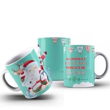 Imagem de Caneca Natal Papai Noel Diversas Estampas Porcelana 325ml (MOD13)