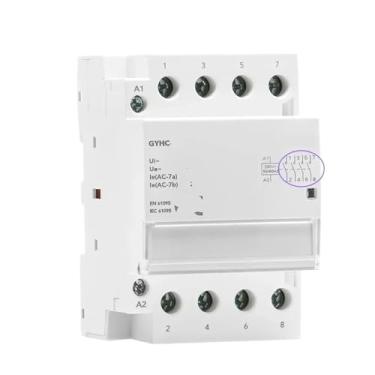 Imagem de Contator AC tipo trilho 4P 40A 63A 4NO 4NC 2NO2NC 3NO1NC Contator (4P 63A 4NO)