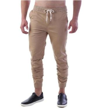 Imagem de Calça Jogger Sarja Masculino Hypno Original Amil Bege, Bege, XGG