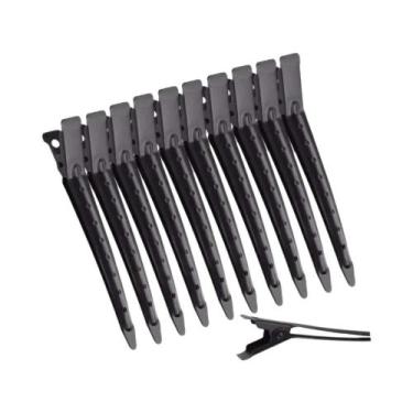 Imagem de 12 Peças De Presilhas De Cabelo Em Couro Crocodilo À Prova De Ferrugem