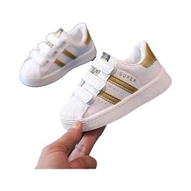 Imagem de Tênis Infantis Brancos Antiderrapantes E Respiráveis, Calçados Casuais