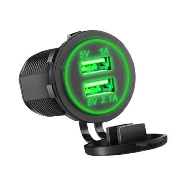 Imagem de Carregador De Carro Dual USB 5V 3.1A 12V Adaptador De Energia À Prova 