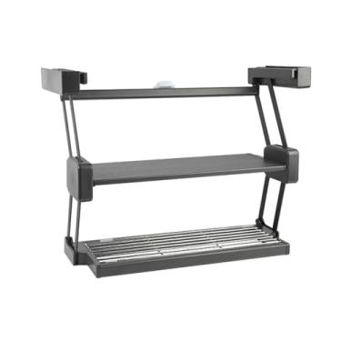 Imagem de ZDJZMGZ Prateleira de armário de puxar para baixo, prateleira organizadora de armário de 2 níveis, escorredor de pratos retrátil, cesta de puxar para cozinha (armário de 60 cm)