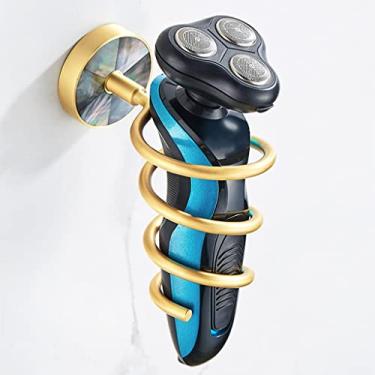 Imagem de HHHJQFAAT Toalheiro de luxo leve de alta qualidade sem perfuração, anel de toalha, ganchos de fileira, suporte de toalha de banho, cesta de lenços, kit de acessórios de banheiro banheiro (cor: Suporte