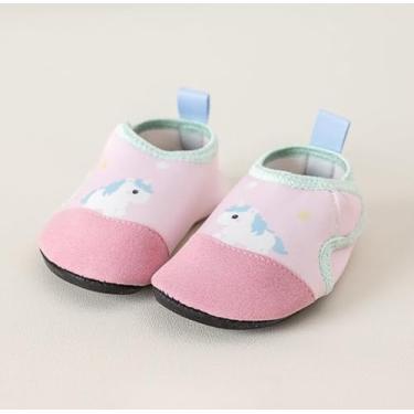 Imagem de Meias aquáticas infantis infantis para meninos e meninas descalços secagem rápida praia natação piscina, rosa, 9-10 Toddler