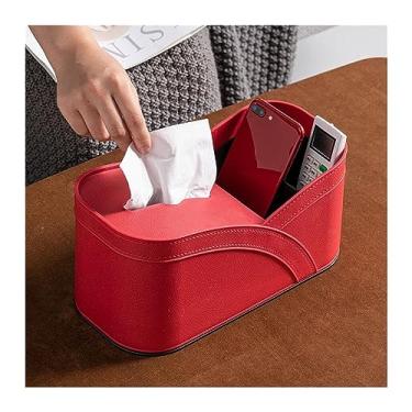 Imagem de KHUTRW3D Caixa de lenços multifuncional moderna, caixa de armazenamento de controle remoto criativa para mesa de jantar de sala de estar, caixa de armazenamento de guardanapos, mesa de gaveta de papel
