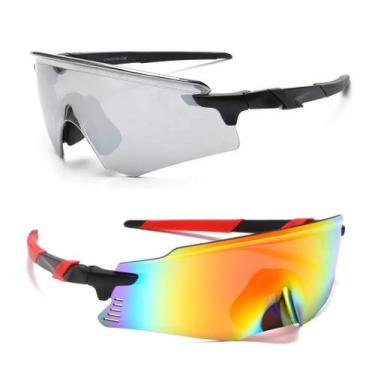 Imagem de Kit 2 Óculos Esportivo Espelhado UV400 Ciclismo Corrida MTB Vôlei Spee