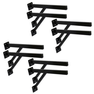 Imagem de Kit 8 Suportes Parafusar Bancada Pia Pedra Mármore 40X20Cm