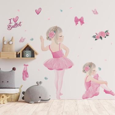Imagem de Adesivo De Parede Decorativo Infantil Bailarina Love Ballet