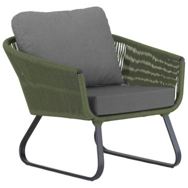 Imagem de Conjunto Poltronas, Namoradeira E Mesa Milão Trama Original Verde Musgo