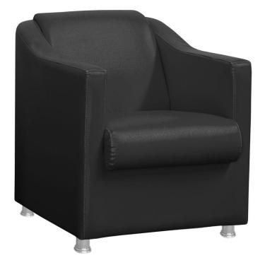 Imagem de Poltrona Decorativa Tilla Sala E Escritório Corino Preto