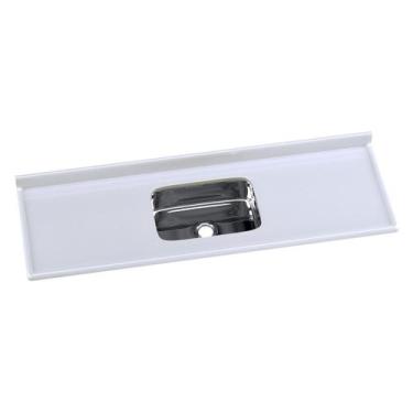 Imagem de Pia de Cozinha Mármore Sintético 160x55cm com Cuba Aço Inox Multimóvei