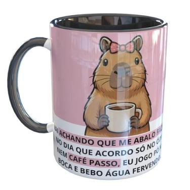 Imagem de Caneca Porcelana Capivara Vai Achando Que Me Abalo - Pense Canecas, Pr