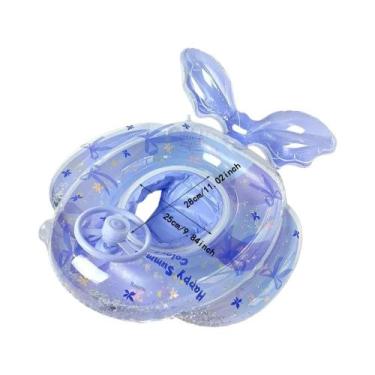 Imagem de Boia Inflável De PVC Com Alça E Toldo Para Piscina, Assento Flutuante 