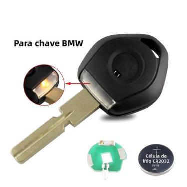 Imagem de Chave Remota BMW Com Transponder Inteligente E Luz LED  Substituição P