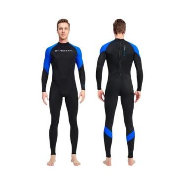 Imagem de Roupa De Mergulho Masculina De Manga Longa Com Proteção Solar, À Prova