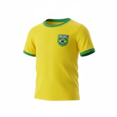 Imagem de Camisa Brasil Uniforme 1 Torcedor Amarelo - Infantil-Masculino