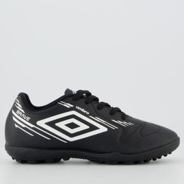 Imagem de Chuteira Umbro Brave Society Juvenil Preta, 35