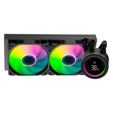 Imagem de Water cooler duex vision display 240mm argb amd/intel com display pret