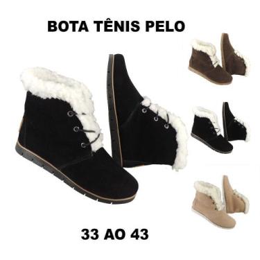 Imagem de Tênis Feminino Bota de Inverno Neve 100% Forrada Pelo Lã Confort MG801