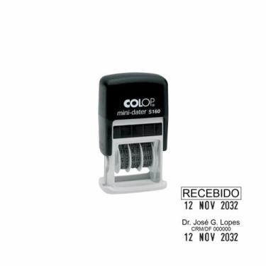 Imagem de Carimbo Colop Mini Datador S160 c/ Espaço para Texto