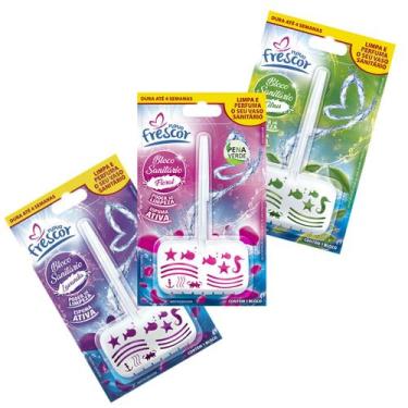 Imagem de Kit 24 Unidades Pastilha Bloco 30g Detergente Sanitário Odorizante Nov
