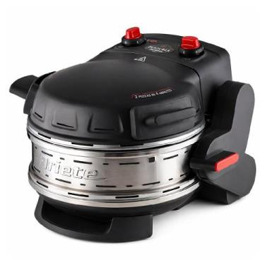 Imagem de Forno de pizza ariete elétrico duplo 400c 2100w preto 220v 00c092701ar