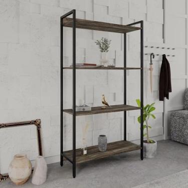 Imagem de Estante de Livros Industrial Aço 80CMX146CM Multiuso 4 Prateleiras Act