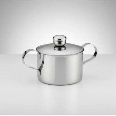 Imagem de Açucareiro De Mesa 250g 100% Aço Inox Com Tampa Removível - Zanella