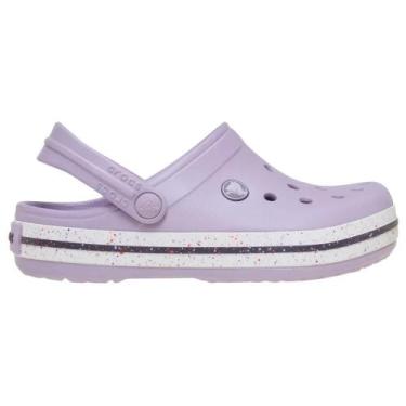 Imagem de Sandália infantil feminina clog.crocs crocband speckled 211646, Lilás,