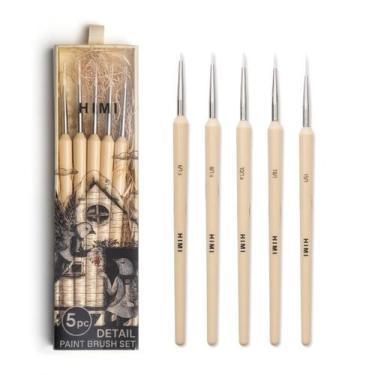 Imagem de Kit De Pincéis Bege Himi Para Guache 5 Unidades