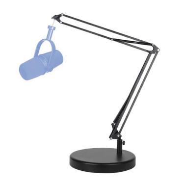 Imagem de Braço Articulado Para Microfone Com Base Redonda Mesa Podcast Streamin