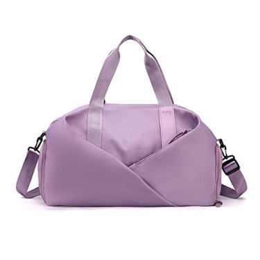 Imagem de Bolsa Mala Feminina Academia Esportiva Viagem Porta Tênis?pessoal Para Ótimo Para Ioga, Treino, Viagens, Atividades Esportivas (Roxo Claro)