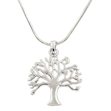 Imagem de Falari Colar Árvore da Vida Corrente de Ródio de Cristal de Strass, Na