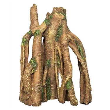 Imagem de Enfeite de árvore de resina de aquário SLOCME – Decoração de casa de madeira para aquário, peixe betta ou outros animais de estimação podem nadar através dos ramos