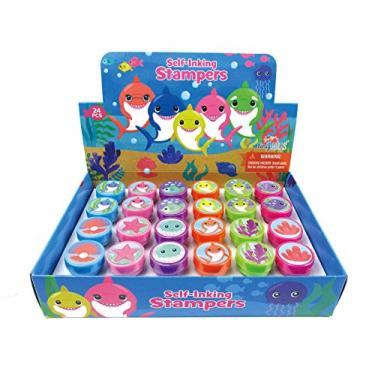 Imagem de TINYMILLS 24 peças de carimbos da família de tubarão para crianças