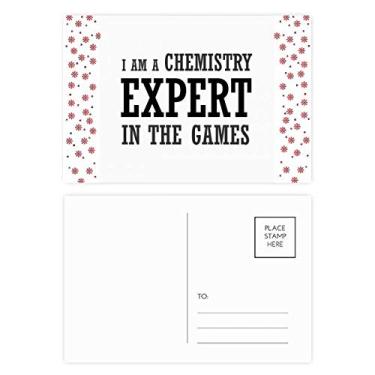 Imagem de Chemistry Expert Games Cartão postal de Natal para celebração de flores de Natal