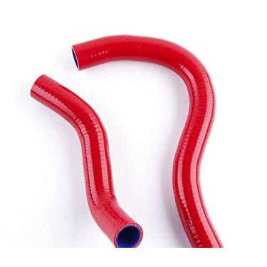 Imagem de LUXERAD Kit de Mangueira de Radiador de Silicone de Desempenho de 3 Camadas 4,5 mm para Hon da Civic Type-R EP3 2002-2005 Kit de Mangueira de Refrigerante de Radiador de Silicone (Vermelho)