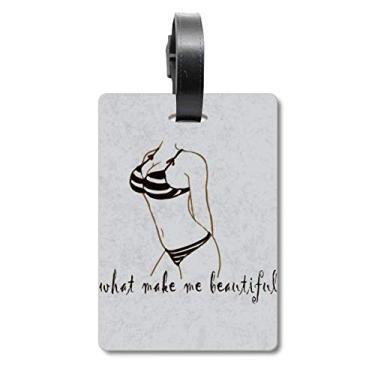 Imagem de Ilustração de beleza do biquíni bolsa de mala com estampa preta, etiqueta de bagagem para cartão de bagagem