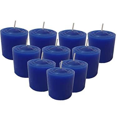 Imagem de Kit 10 Velas Perfumadas Com Aroma de Alecrim - Cor Azul