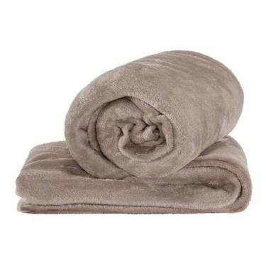 Imagem de Manta Cobertor Soft Solteiro Plush Anti Alérgico - Bege - Casa Chic