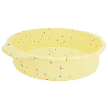 Imagem de Forma para assar bolo, bandeja durável e reutilizável para assar bolo resistente à corrosão com materiais de silicone para cozinha doméstica (cor amarela)