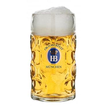 Imagem de Hofbrauhaus 1 litro HB Oktoberfest Edition Dimpled Glass Beer Stein